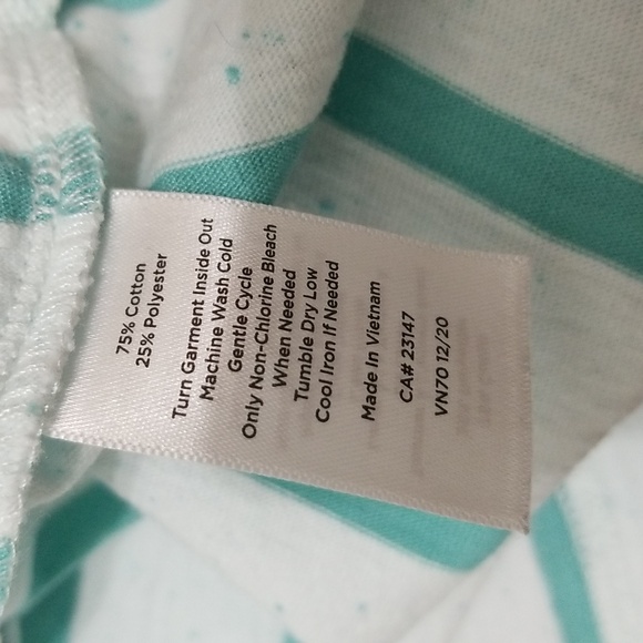 (L) T by Talbots Striped Keyhole Cut Out Vacation Beach Resortwear Lightweight - Picture 6 of 8